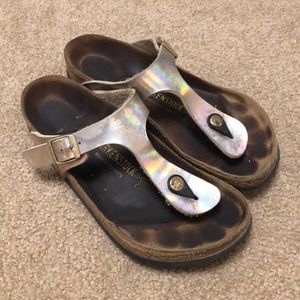 Metallic Birkenstock’s size 38